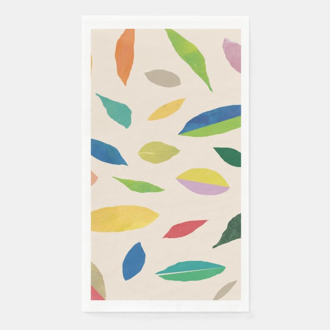 Blatt-Tropf-Cream-Papier-Servietten Serviette (Vorderseite)