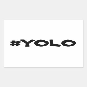 BLATT VON 4 - YOLO-AUFKLEBER RECHTECKIGER AUFKLEBER