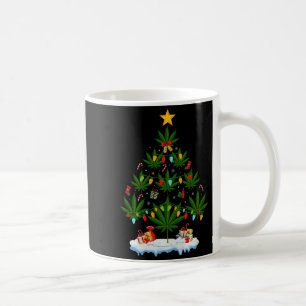 Blatt Weihnachtsbaum Unkraut Kiffer Weihnachten Pr Kaffeetasse