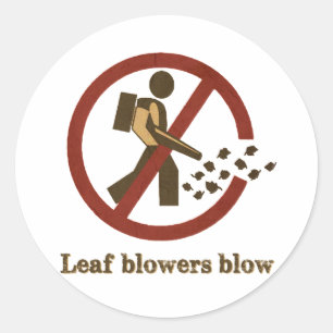 Blattbläser blasen runder aufkleber