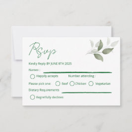 Blattdetails RSVP Karte
