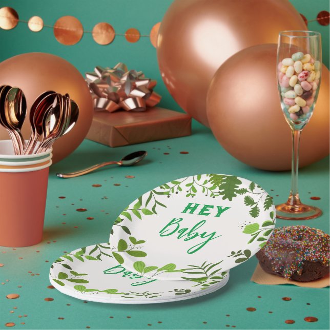 Blattdruck Pappteller (Multi)