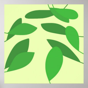 Blätter abstrakter Kunst Poster