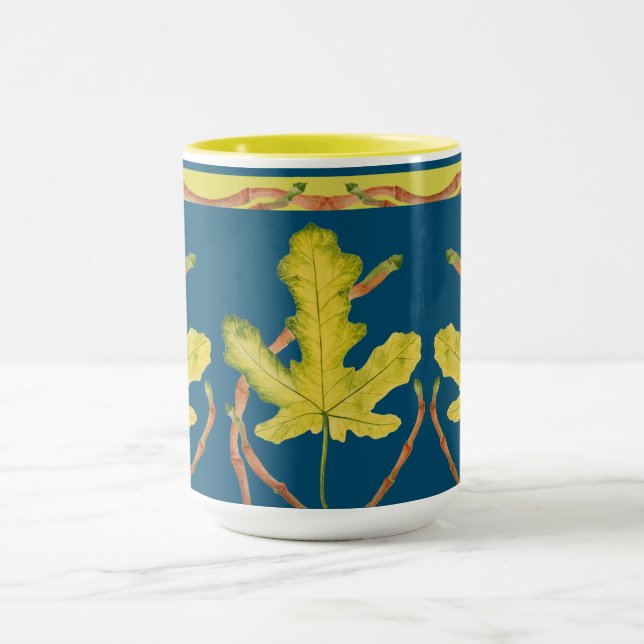 Blätter auf einer Combo-Tasse Tasse (Zentrum)