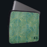 Blätter aus der grünen und goldenen Palme Laptopschutzhülle<br><div class="desc">Dieses gedämpfte grüne und goldene Palmenblatt,  ein nahtloses Muster,  ist eine elegante und stilvolle Art,  Ihre Geschenke für jeden Anlass zu verpacken.</div>