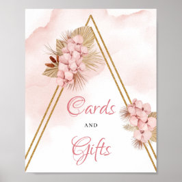 Blätter aus getrocknetem Palm Rose Blume Karten un Poster