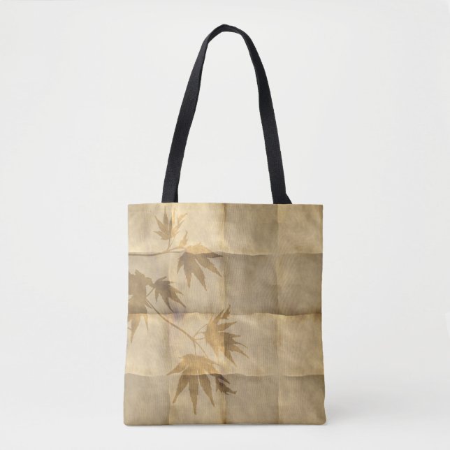 Blätter aus Gold auf Pergamentpapier elegant Tasche (Vorderseite)