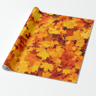 Blätter aus Herbstblättern Geschenkpapier