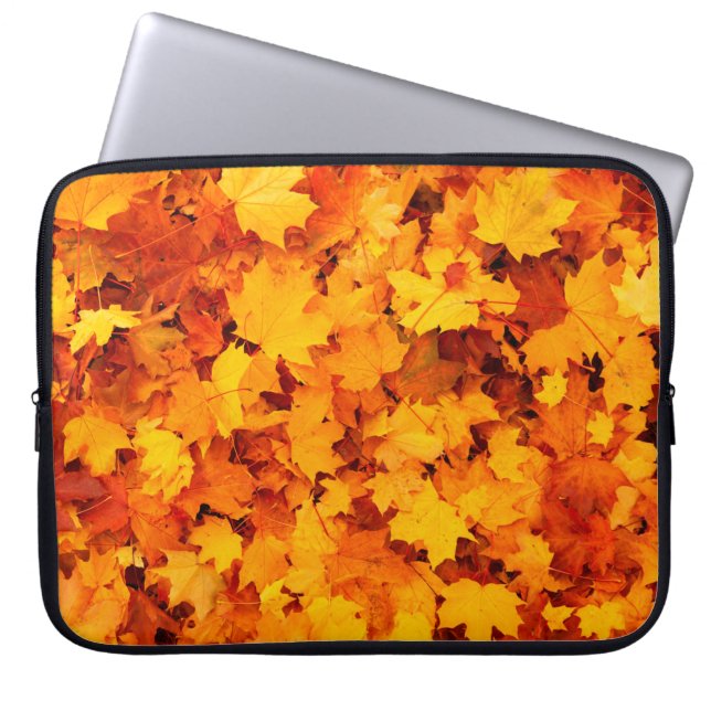 Blätter aus Herbstblättern Laptopschutzhülle (Vorderseite)