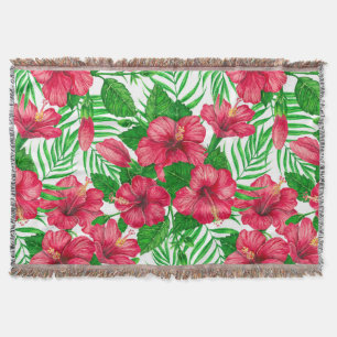 Blätter aus Hibiskus und Palme Decke