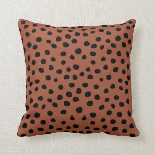 Blätter aus Leopard Rost Terracotta Cheetah Spots Kissen