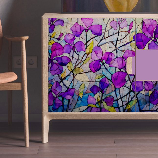 Blätter aus lila Glas: Dekoupage Tissue Paper Seidenpapier (Von Creator hochgeladen)