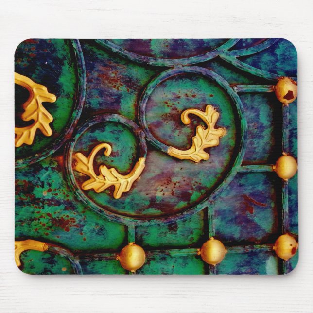 Blätter aus Metall Mousepad (Vorne)