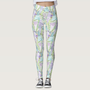 Blätter aus Orchideen und Palmen, tropisch Leggings