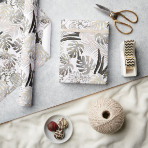Blätter aus Palmen, tropisch, botanisch, Blätter, Geschenkpapier