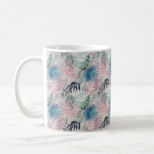 Blätter aus Palmen, tropisch, botanisch, Blätter, Kaffeetasse