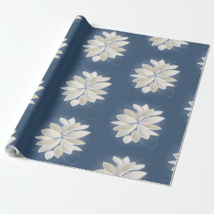 Blätter aus weißem Stein Geschenkpapier