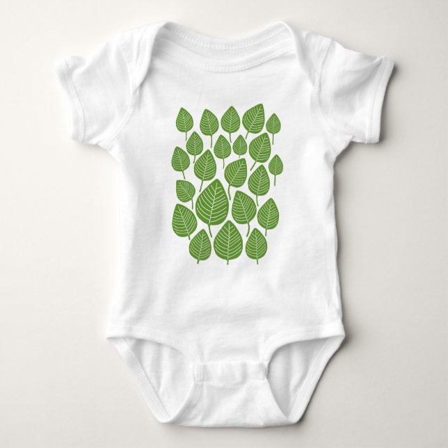 Blätter Baby Strampler (Vorderseite)