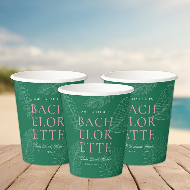 Blätter Bachelorette Pappbecher (Von Creator hochgeladen)