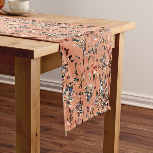 Blätter Berries Floral Wohngestaltung Kurzer Tischläufer (Beispiel)