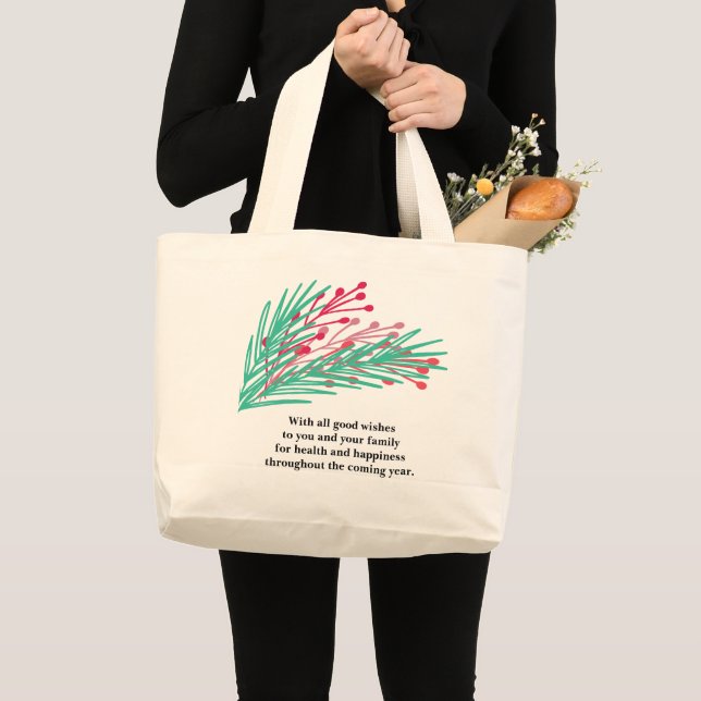 Blätter & Berries Jumbo Tote Bag Jumbo Stoffbeutel (Vorderseite (Produkt))
