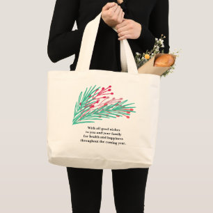 Blätter & Berries Jumbo Tote Bag Stoffbeutel