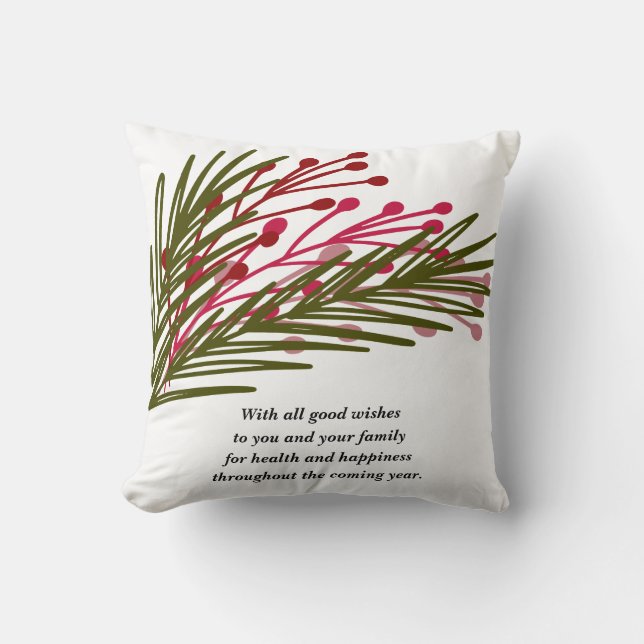 Blätter & Berries Kissen (Vorderseite)