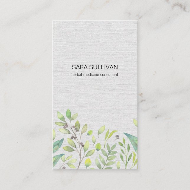 Blätter Berries Kräutermedizin Visitenkarte (Vorderseite)