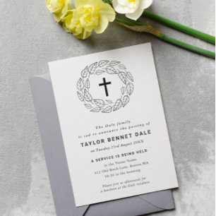 Blätter-Bestattungsdienst Einladung