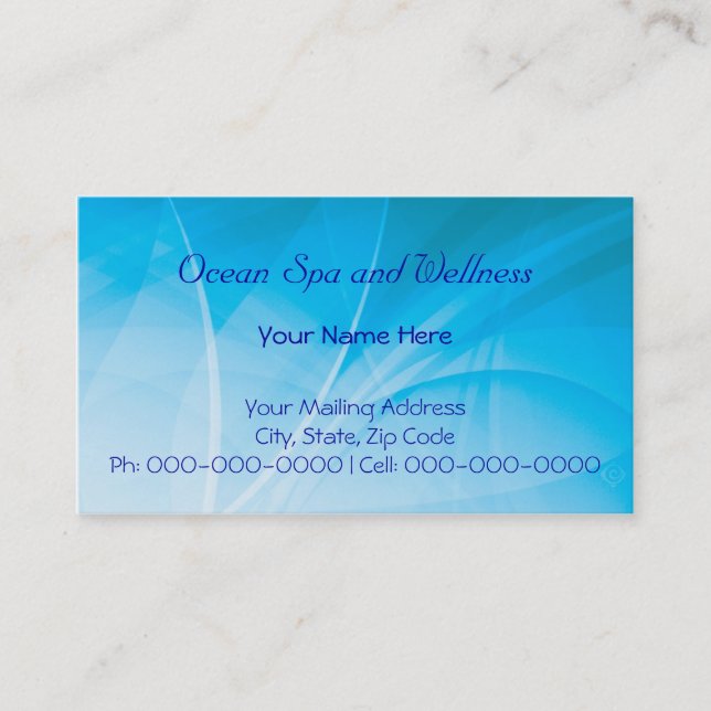 Blätter.blau Visitenkarte (Vorderseite)