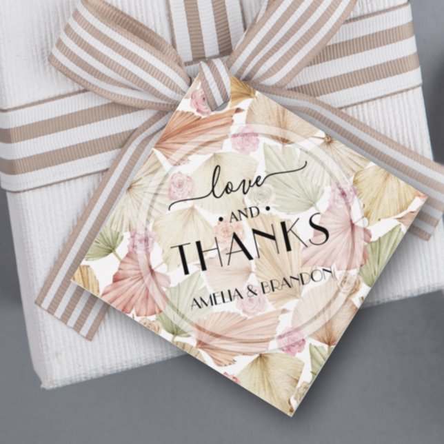 Blätter Blume Boho Wedding Geschenkanhänger (Von Creator hochgeladen)