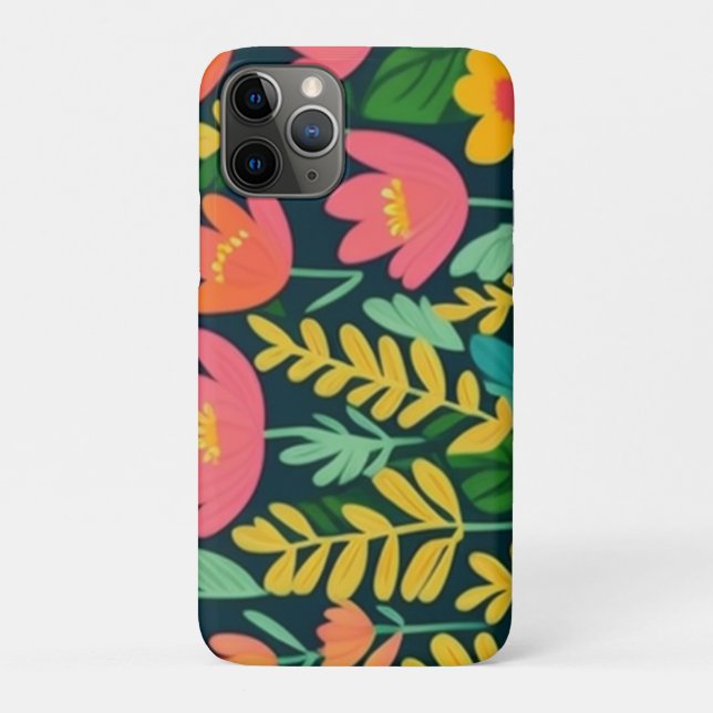 Blätter Blume farbenfrohe Gestaltung Case-Mate iPhone Hülle (Rückseite)