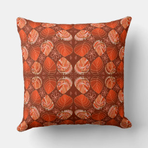 Blätter Blume Herd Terracotta Kissen