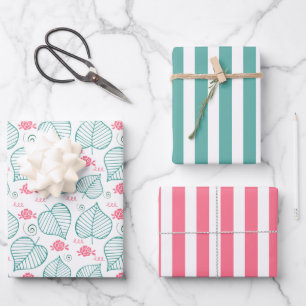 Blätter, Blume und Wirbel, die Papier Set verpacke
