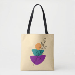 Blätter Boho-Illustration Tasche
