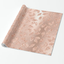 Blätter Botanische Rose Gold Glam Kupfer