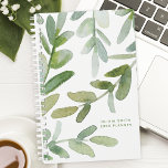 Blätter Botanischer Personalisierter Garten Planer<br><div class="desc">Bleibe organisiert mit diesem schönen Aquarell grün Blätter botanischen personalisierten Planer. Dieser Planer ist perfekt für Frauen, die naturlich inspiriert Designs Liebe bieten und Eleganz mit Funktionalität verbinden. Die delikaten Aquarellfarben-Blätter verleihen Ihrer Tagesplanung eine Touch der Ruhe. Personalisieren Sie es mit Ihrem Namen für einen einzigartigen und stilvollen Planer, der...</div>