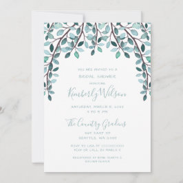 Blätter Botanisches Brautparty Einladung