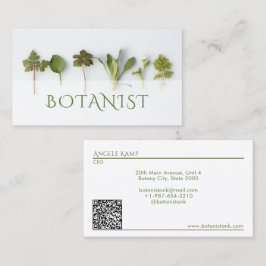 Blätter Botanist Business Card Visitenkarte