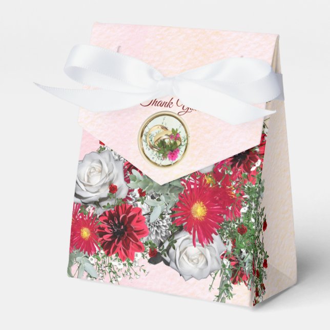 Blätter Bouquet, Burgund und Sage Geschenkschachtel (Vorderseite)