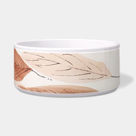 Blätter Brown Terracotta Beige Pinselstrich Napf