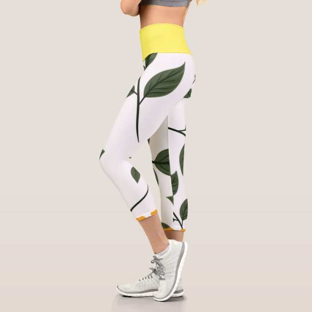 Blätter Capri Leggings (Links)