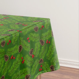 Blätter, Cones & Berries auf Green Tischdecke