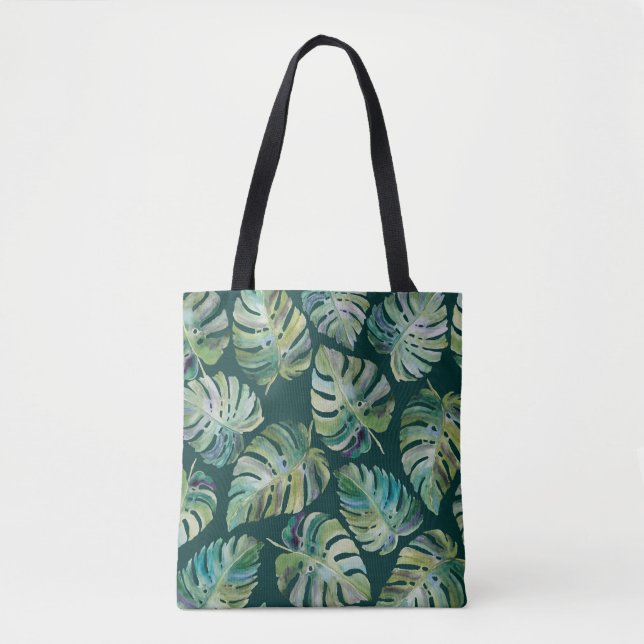Blätter der exotischen tropischen Pflanze monstera Tasche (Vorderseite)