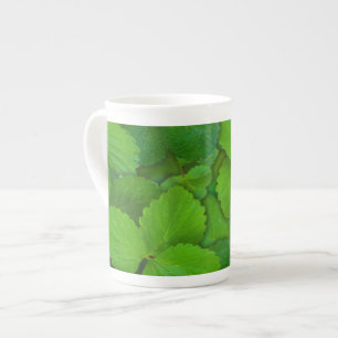 Blätter der Heiligen Basil Tulsi Grüne Münze Prozellantasse