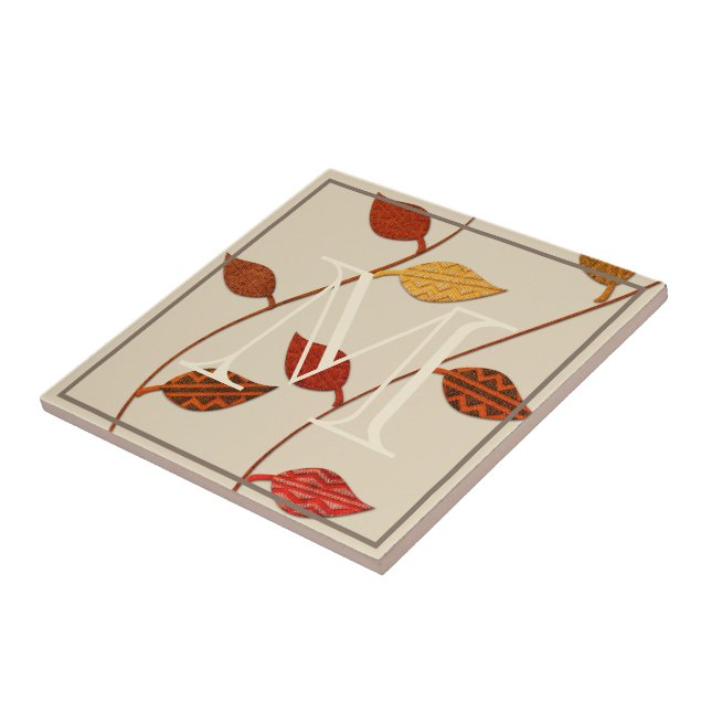 Blätter der Herabstelpalette Hinzufügen der Monogr Fliese (Seite)