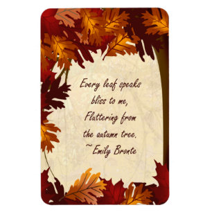 Blätter der Herbstfarben Bronte Quote 4x6 Magnet