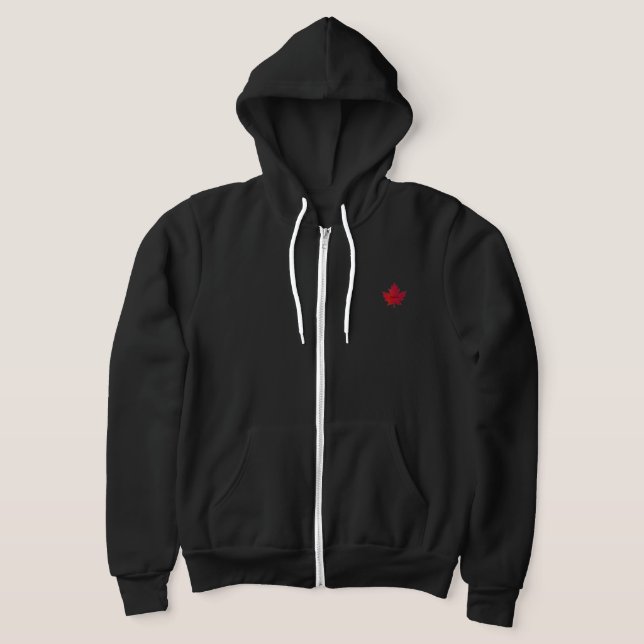 Blätter der Herbstmapelle drucken Zip Hoodie (Ablage )