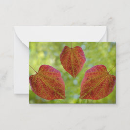 Blätter der Liebe der Natur Mitteilungskarte