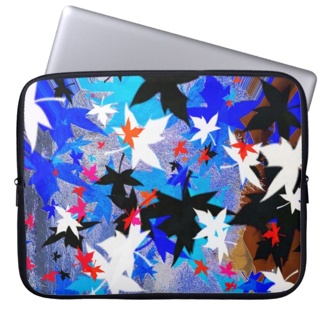 Blätter der Mondlichtkunst Laptopschutzhülle (Vorderseite)